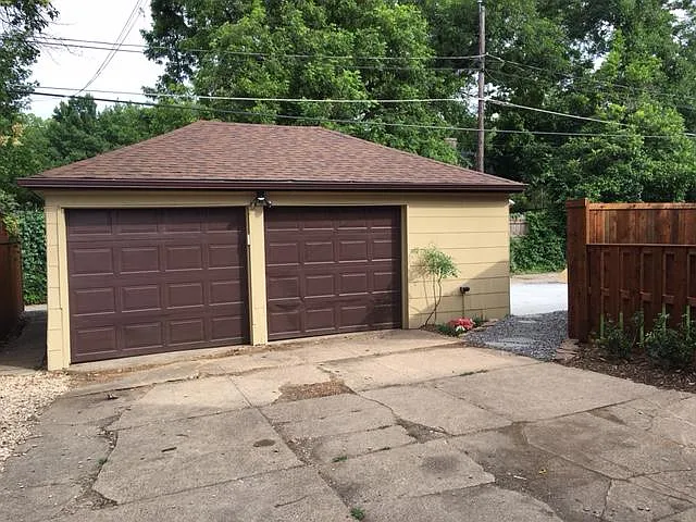 Two car garage