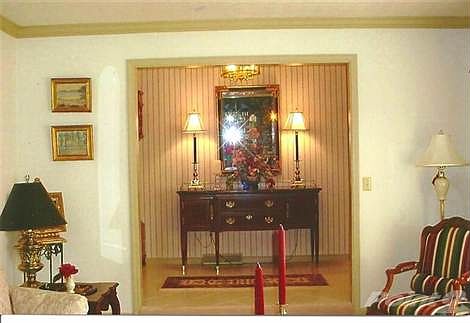 Foyer as seen from sunken living room