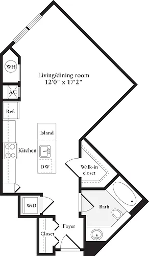 Floor plan Studio B