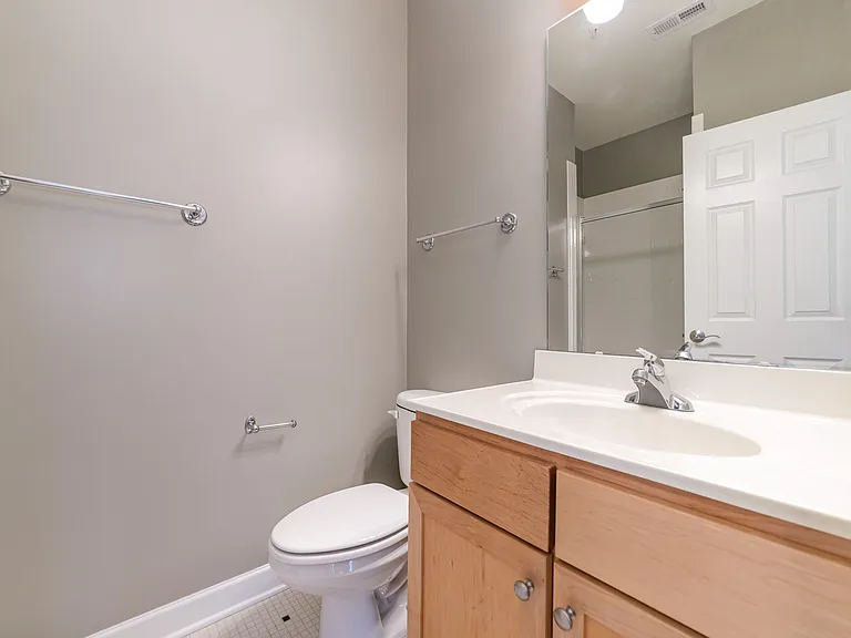 Secondary full bath with stand up shower