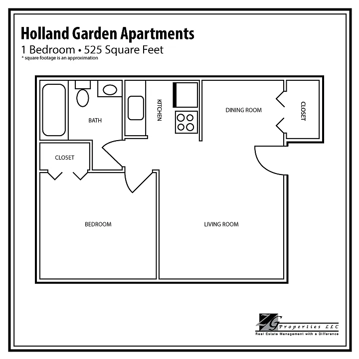 Floor plan 1 Bedroom