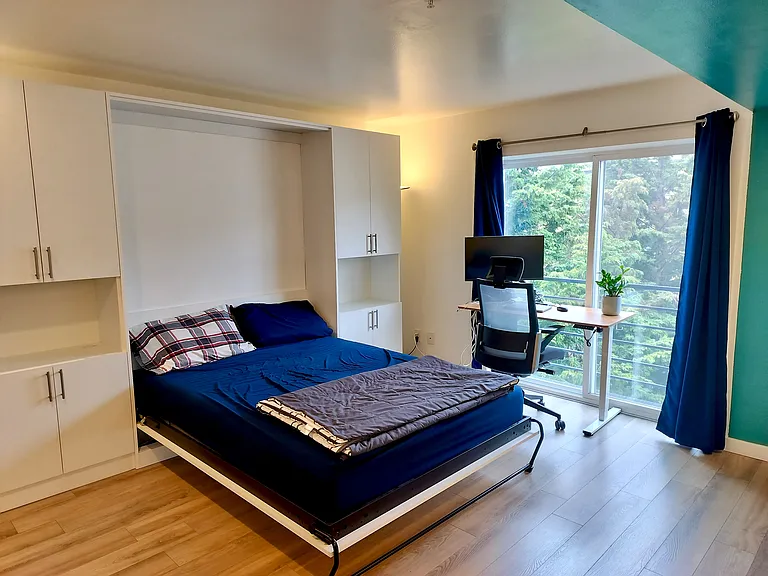 Wall bed, bring your own queen mattress