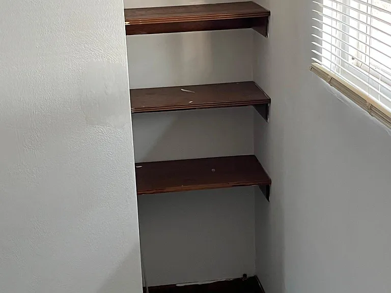 Built-in book shelves