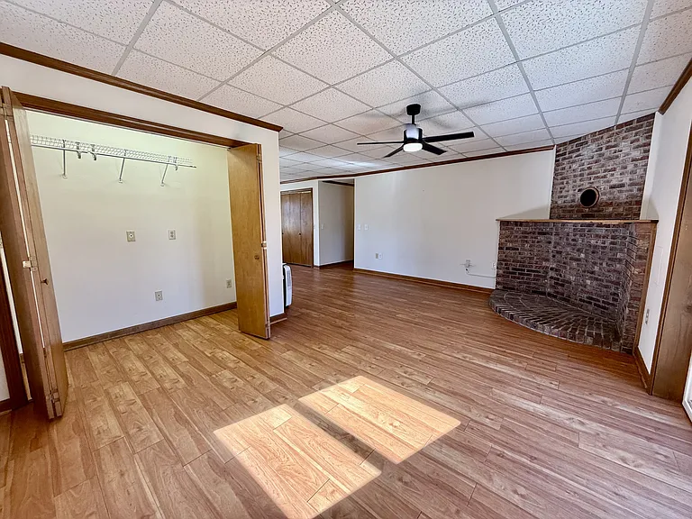 Open Living Room Floor Plan with Storage Closet