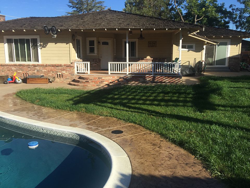 Backyard covered deck