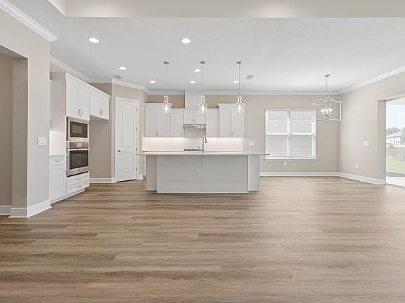 Kitchen with wall oven