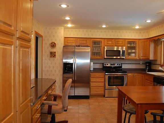 Kitchen with built in desk