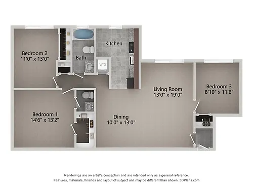 Floor plan 3 Bedroom