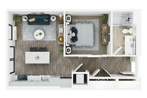 Floor plan Junior One Bedroom