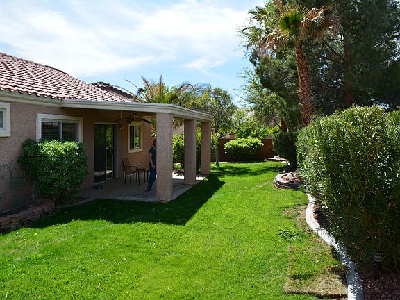 Nice fenced back yard with patio