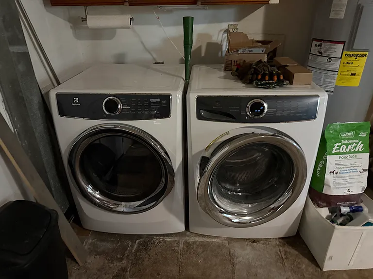 Washer and dryer in garage