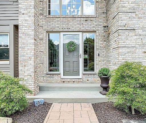 Stately covered entry 