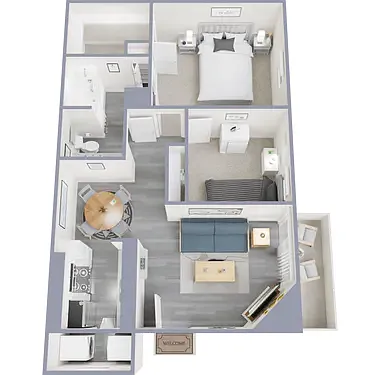 Floor plan has granite