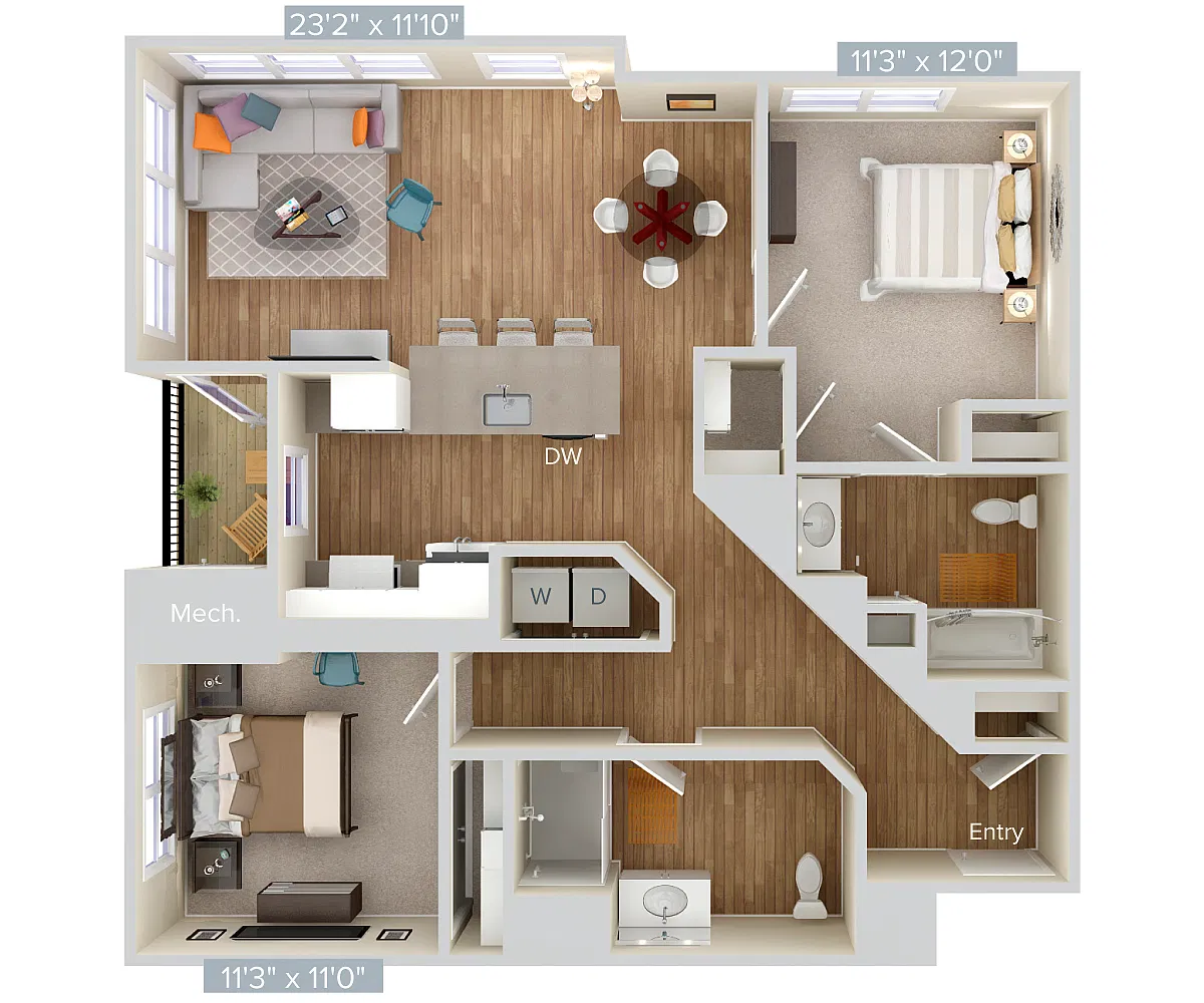 Floor plan B6-HP-sc2-1197