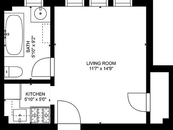 2nd image of 347 W 55th St APT 7G