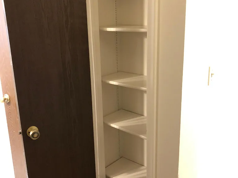 Linen closet in the hallway