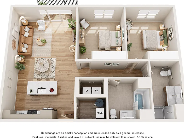2 Bed 2 Bath | 1254 sq ft 2 Bed 2 Bath | 1254 sq ft