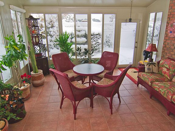 Sunroom in winter