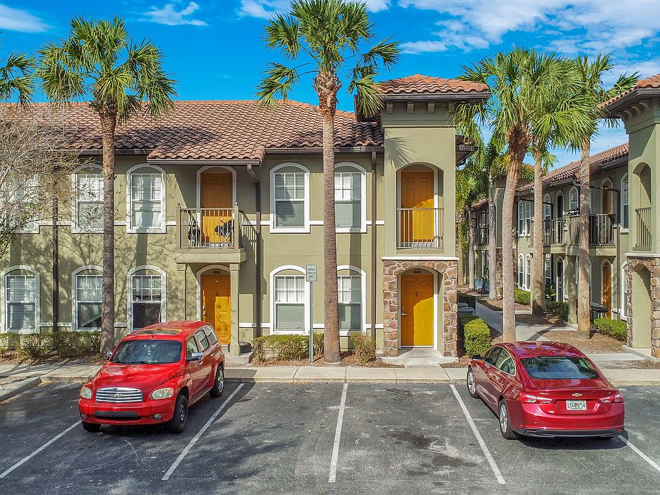 Green apartment building exterior