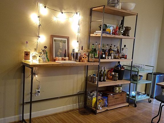 Custom Built bar & Storage in Kitchen