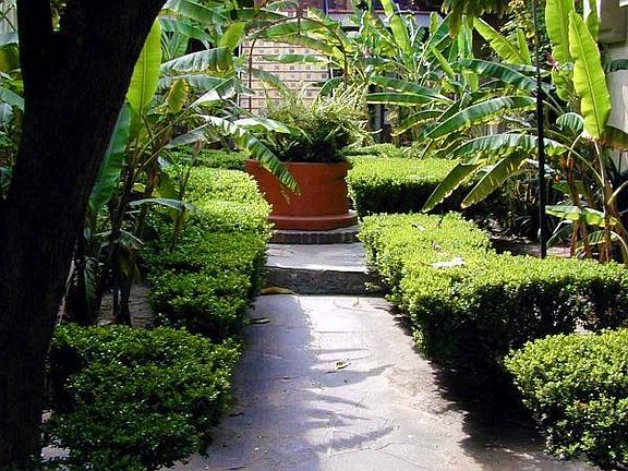 A peek inside the Spanish courtyard.