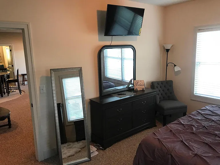 Entire bedroom is new - ceiling fan added