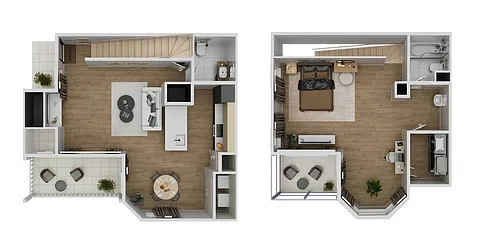 Floor plan 1 Bedroom, 1.5 Bathrooms A8
