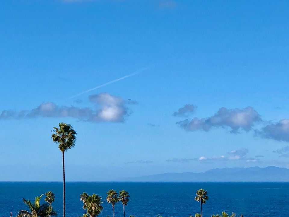 View of Santa Monicia Bay with Mountains and Malibu.
