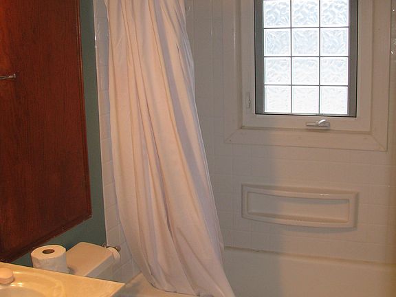 bath room/ crank window
