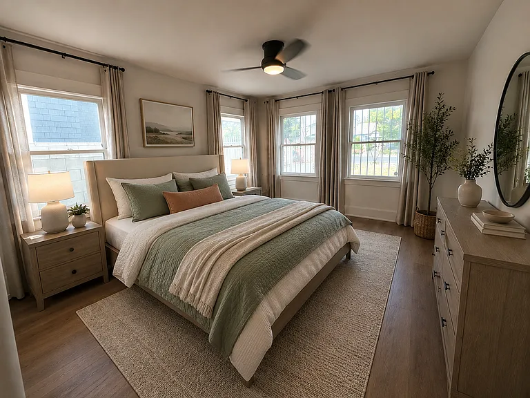 Front Spacious Bedroom. Virtual Staging