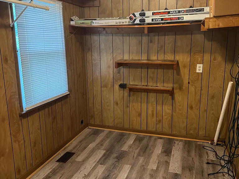 Laundry room with new windows installed