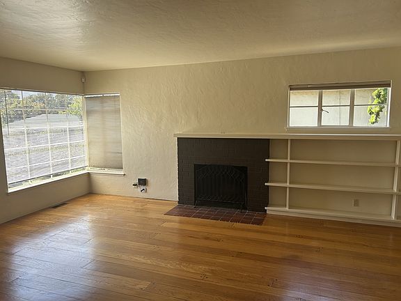 Living room with big front window