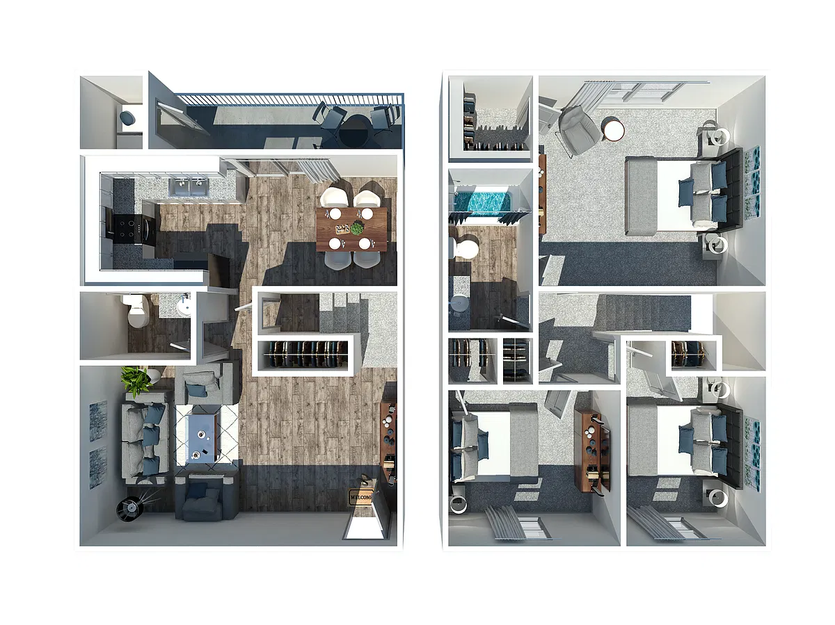 Floor plan Three Bedroom B