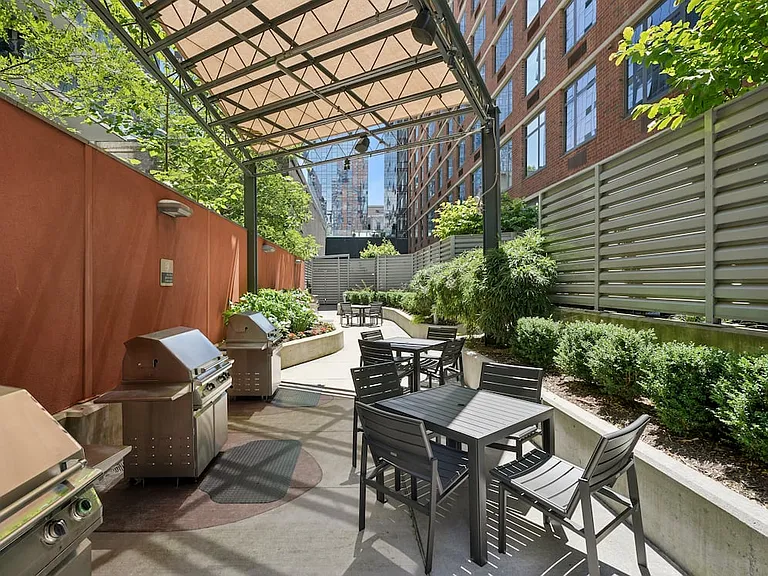 Outdoor terrace with BBQ grills