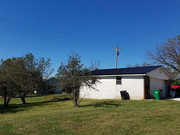 Side view of 2 car garage