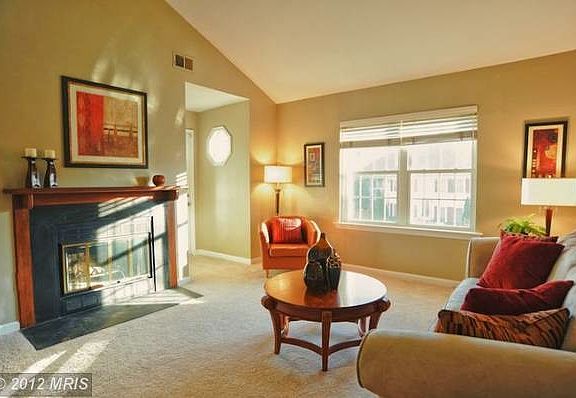 Living room with fire place