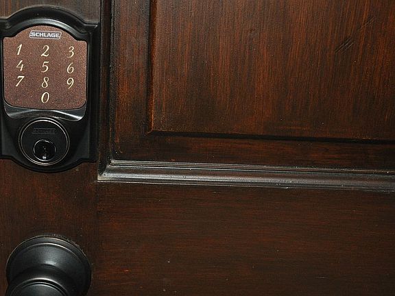 Front door key code