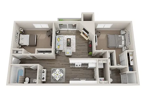 Floor plan Two Bedroom | Two Bath