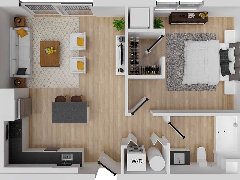 Gusto 1 - 611 square foot one bedroom, one bath apartment Gusto 1 - 611 square foot one bedroom, one bath apartment