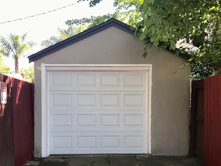 garage with automated door
