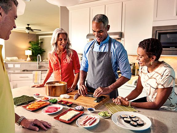 Whip up delicious meals in your gourmet kitchen.