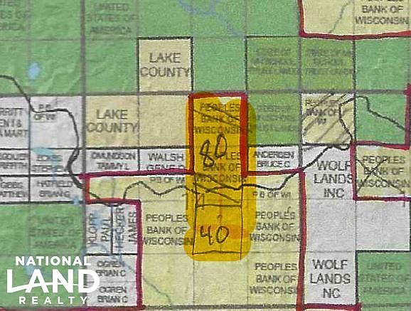  17 0 Camp 26 Rd, Lake Co, MN 120 Ac Hunting/Rec Land:  Plat Map Shwg 120 Ac and Surrounding Ownership