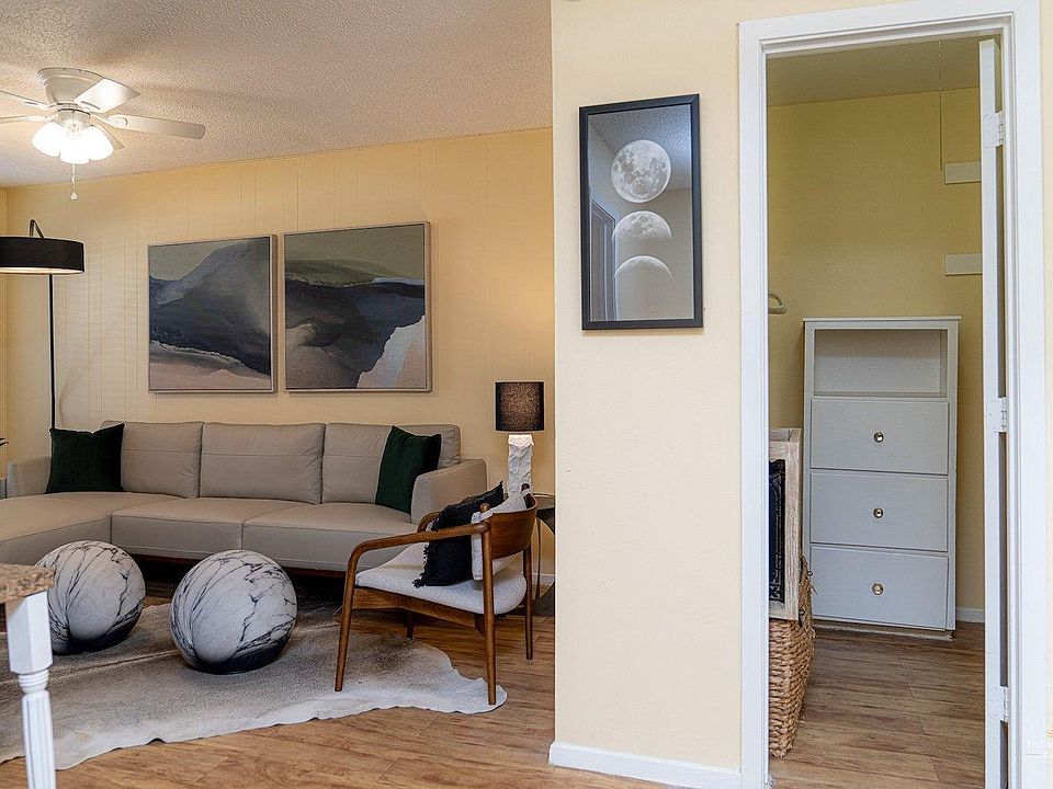 living area and closet
