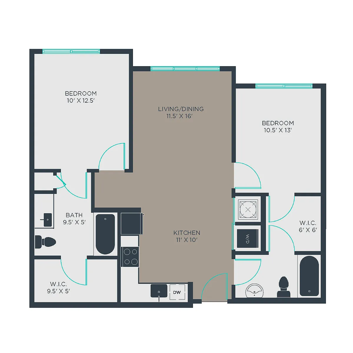 Floor plan 2B