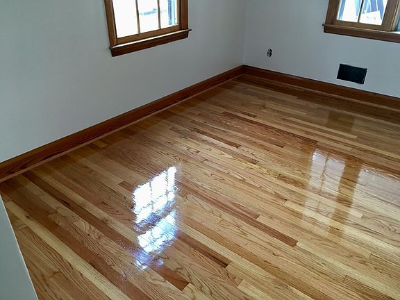 Newly refinished floors throughout ground level
