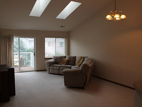 Vaulted ceilings in the living room
