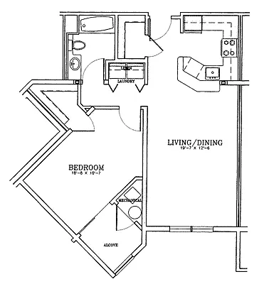 Floor plan 1E