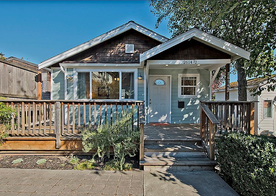 The house is set off the street for privacy