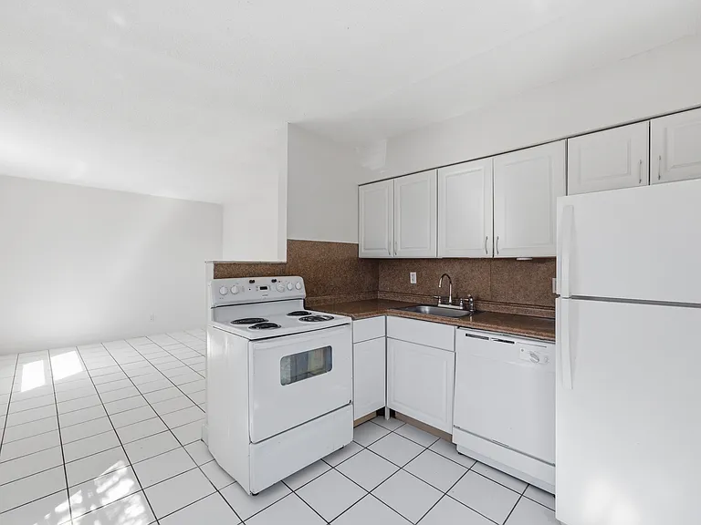 kitchen and living room