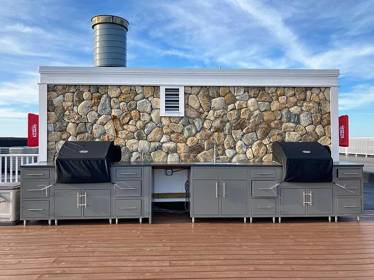 Roof deck amenities.